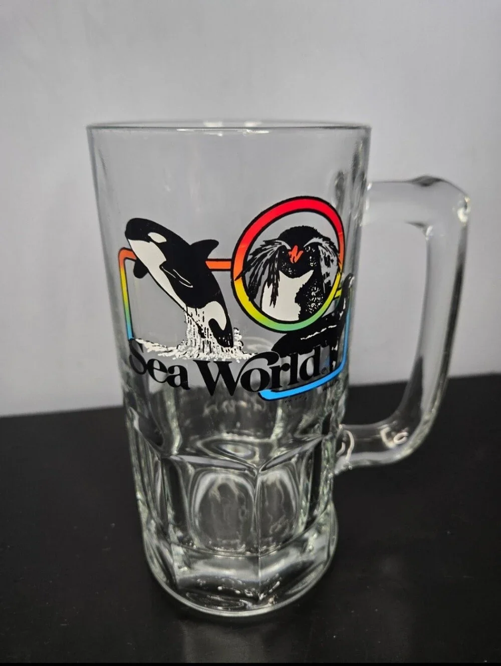 Vintage 1986 Sea World Beer Stein) Mug Humungous 3LB